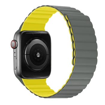 Силиконов ремък За Apple watch Ultra 49 мм 8 7 45 мм 41 мм Гривна от магнитна ключалка За iWatch Series 6 5 4 3 2 SE 40 мм 42 мм 44 мм