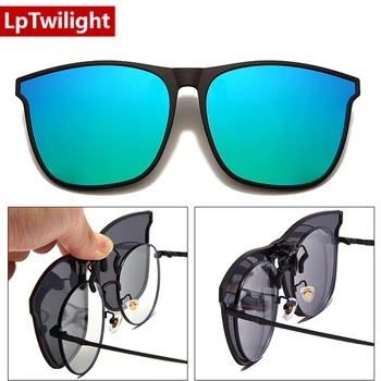 Поляризирани Слънчеви Очила На Клипсе Мъжки Фотохромичните Точки На Водача На Автомобила Очила За Нощно Виждане Антибликовые Реколта Квадратни Очила Oculos
