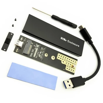 SSD Калъф 10 gbps Nvme NGFF M2 SSD Калъф PCI-E SATA SSD USB Чанта За външен хард диск M-Key и B-Key M. 2 SSD Калъф