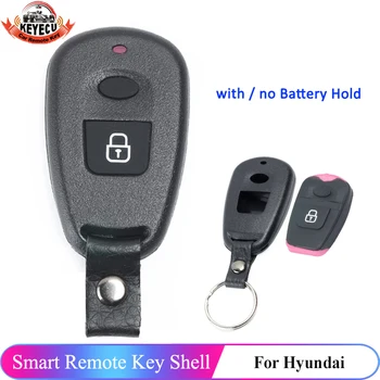 KEYECU 2 Бутона за Hyundai Santa Fe Matrix Atos Accent Elantra Калъф за дистанционно на ключа, Без или Със Замяна на Притежателя на батерията