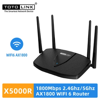 TOTOLINK Wifi 6 Рутер 1800 Mbps на 2,4 / 5 Ghz Двухчастотный MIMO-OFDMA с висок коефициент на усилване на Openwrt Рутер MT7622B двуядрен процесор 800 Mhz