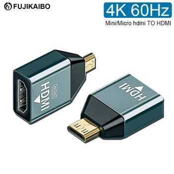 4K 60HZ Mini Micro hdmi към hdmi адаптер конвертор За Лаптоп, Видео Камера TV Монитор HD Адаптер за Аудио Видео трансмисия