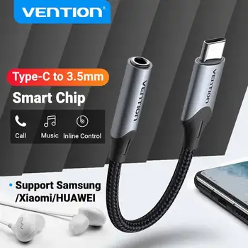 Vention Тип C до 3,5 USB Адаптер C към Конектора 3,5 AUX Жак за слушалки Аудио Кабел за Xiaomi Mi 9 10 pro Huawei USB-C до 3,5 мм