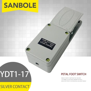 Foot Switch YDT1-17 Вида на Педалите 6A 380VAC Алуминиев Корпус Сребърна Точката на Контакт на Електрическата бутон Индустриален инструмент