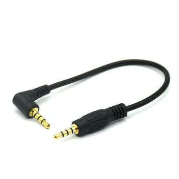 0,1 м Конектор за кабел AUX вход 3.5 мм под прав ъгъл L 10 см от мъжете на мъжа аудио кабел 90 градуса