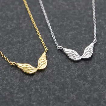 Мода бижута висулка е злато, сребро с покритие сладък ангел крило колие