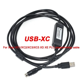 За Xinje XC1/XC2/XC3/XC5 XD XE кабел за програмиране на PLC линия за изтегляне на данни USB-XC USB адаптер RS232, добре опаковани