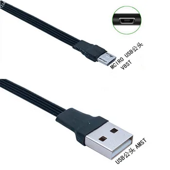 Супер плосък гъвкав USB 2.0 A от мъжете към микро-мъж ъгъл 90 градуса USB2.0 от мъжа към жената нагоре/надолу/наляво/надясно удлинительный кабел адаптер