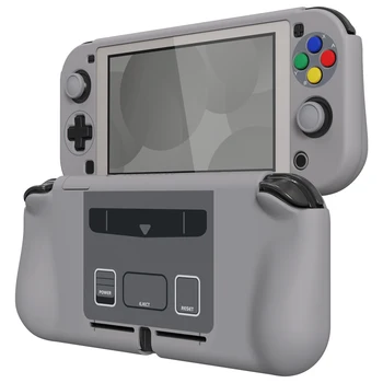 Ергономичен защитен калъф PlayVital ZealProtect за Nintendo Switch Lite с защитно фолио за екрана - SFC SNES Classic EU Style