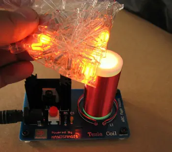 Мини намотка на тесла Малка бобина на тесла Електрическа искра Научна играчка Физически експеримент играчки си САМ 