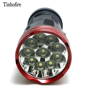 Tinhofire 16000 лумена 10T6 led фенерче 10 x CREE XML-T6 Led Фенерче Фенерчето Лампа Светлина