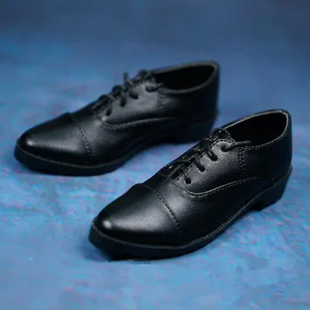 Обувки за кукли BJD подходящ за кожен обувки чичо на плоския шнур и класически черно-бял кожен обувки