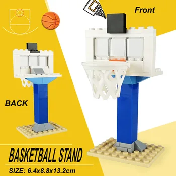 MOC Баскетболно Поставка и Комплект за баскетболно Игрище модул за Обучение Блок Аксесоар САМ Градивен елемент Тухлена Набор от