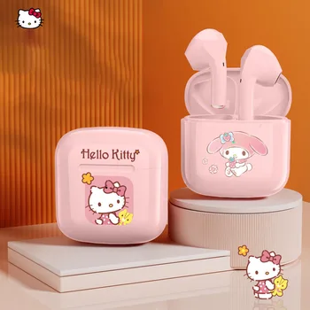 27 Стилове Kawaii Sanrio Hello Kitty Kuromi Cinnamoroll Bluetooth Слушалки С Двоен Микрофон намаляване на шума Ниска Забавяне HD Предизвикателство Подарък