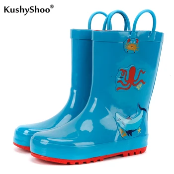 KushyShoo/Бебешки непромокаеми обувки; Непромокаеми обувки от подводния свят; Детски водоустойчиви гумени Дизайнерски Обувки; Водоустойчив обувки за момчета