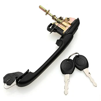 Автомобилна Черна Дръжка на Предна Врата + ключ за заключване за VW Golf Mk3 Vento III W073 Дясната/Лявата 1H0837207 ДРЪЖКАТА на ВРАТАТА ОТВЪН