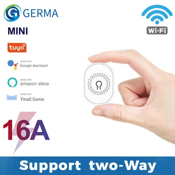 GERMA Sasha WiFi Умен Ключа за лампата 16A Мини 2 Пъти Модул САМ On Off Може Управление на Синхронизиране на Безжичен Ключ За Google Home Алекса