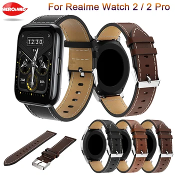 Нов ремък За Realme Watch 2/2 pro От естествена кожа 22 мм, Каишка За Smart-часовници, Гривни За Realme Watch S pro, Каишка За Часовник, Колан Correa