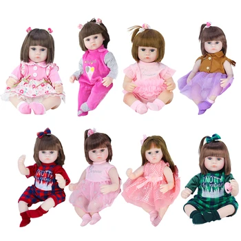 42 CM Детска Кукла Реборн Играчки Моделиране Кукла Реборн За Момичета Спящата Придружаващата Кукла с Реалистични Реалистични Меки Подаръци За Деца