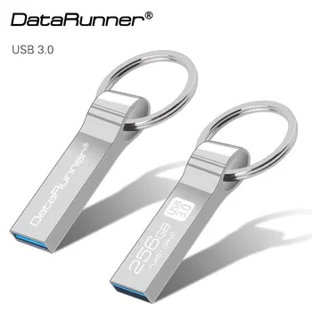 DataRunner Ключодържател USB Флаш Памет 32 GB Метален Стик 128 GB 64 GB 16 GB 8 GB Флаш памет cle USB Stick На 3.0 Флаш Памет