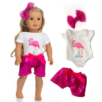 Нова лятна облекло, подходящо за кукольной дрехи American Girl, 18-инчовата кукла, подарък за Коледа за момиче (продава се само дрехи)