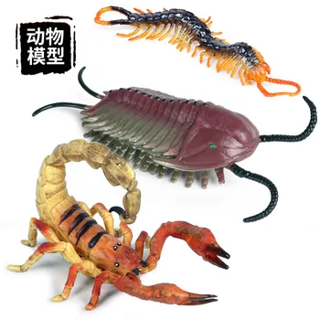 Детска имитативната статична твърда модел на дивата природа насекомо трик играчка скорпион стоножка трилобит
