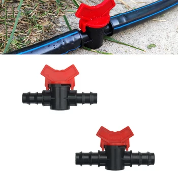 Клапан Превключвател за капково Напояване Двойни Мъжки Бодлив Задвижки за 16 мм и 20 мм PE Градински Маркуч Тръба Waterstop On-Off Ключ