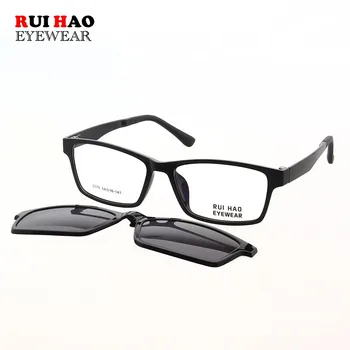 Правоъгълна Оптични Рамки за Очила И магнитни Клипса на Слънчеви очила, Рамки за Очила, Предписани Очила 2076
