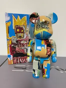BE @RBRICK жан-Мишль Basquiat 6-ти и 8-то поколение Мечи Тухла 400% 28 см ABS материал цветна кутия за украса на работния плот тенденция кукла