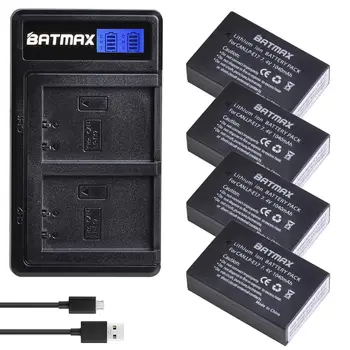 Batmax LP-E17 LP E17 Батерия + LCD-дисплей, Dual USB Зарядно Устройство за Canon EOS 77D, Бунтовник T6i, T7i, 750D, 760D, 800D, 200D, 8000D, M3, M5, M6