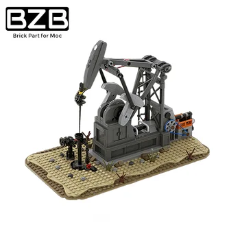 BZB MOC Багер Инженеринг Творчески Високотехнологичен Маслена Помпа Крик Градивен елемент на Модел Детски Играчки САМ Тухлени Част от най-Добрите Подаръци