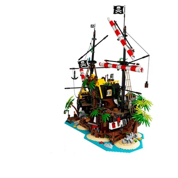 В НАЛИЧНОСТ 698998 Модел за Изграждане на Блокове, Тухли, Детски Рожден Ден, Коледни Подаръци Съвместимост 21322 Пирати от залива Barracuda