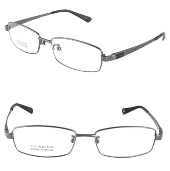 Agstum Женски Мъжки От Чист Титан Многоцветни Бизнес Очила Без Рамки В Рамка, Предписани Очила С Прозрачни Лещи