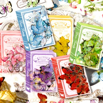 6 опаковки/ЛОТ Долината на Мечтите си Пеперуда серия ретро творчески декорации DIY етикети за домашни любимци