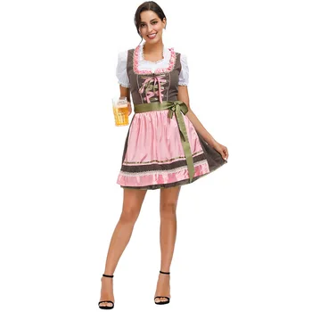 Традиционен Немски Баварската Октомври Фестивал на Бирата Wench Костюм Cosplay Момичета за Жените Момичета Костюми за Хелоуин Маскарадное Рокля