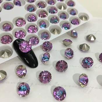 5 Мм Кристали Кръгли Заточени Преди Кристални, Блестящи Стъклени Кристали Осем Големи Осем Малки За Дизайн Нокти DIY Бижута
