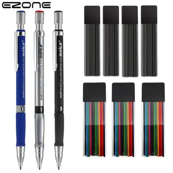 EZONE 10 БР., Набор от Механични Моливи 2 мм, Чертежный Молив за Художественото Рисуване, Писане, Скициране, Конструиране С 72 заполнениями Черен Цвят