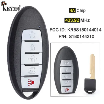 KEYECU 433,92 Mhz 4A Чип FCC ID: KR5S180144014, S180144210 Дистанционно ключодържател без ключ за Infiniti Q50 Q60 2016 2017 2018 2019
