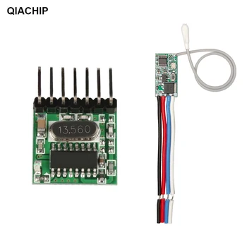 QIACHIP RF 433 Mhz 1527 модул за Обучение Код Безжично Дистанционно Управление Модул Предавател + 433,92 Mhz DC 12 В 24 В Мини-приемник САМ Kit