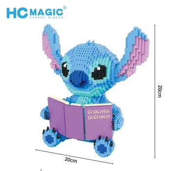 Нов 2021Disney Lilo & Stitch строителни блокове с участието на животни от анимационен Стил на четене практически умения за игра на мозъка подарък