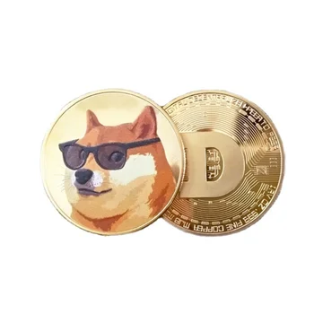 Нов Стил Монета Дожа Позлатен Са Подбрани Монета Физическа Криптовалюта Монета Dogecoin Възпоменателна Монета