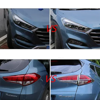 За Hyundai Tucson 2015 2016 2017 2018 ABS Автомобили Размерът на Фаровете Рамка Лампи за Задно виждане На Светлина Капачка Противотуманной Фарове Украса Украса Стикер