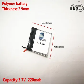3,7-220 ма 292831 Литиево-Полимерна Li-Po литиево-йонна Батерия, Акумулаторни батерии За Mp3 MP4