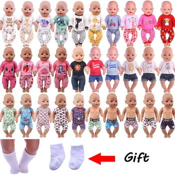 Куклен Случайни Пижамный Комплект Бикини За 18 инча, Американски и 43 см, Возрожденный Новородено Бебе Поколение Кукольной Дрехи, Аксесоари, Играчки За Момичета 