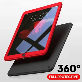 Силиконов 360 Калъф с пълно покритие За ipad air 2 1 3 калъф за iPad 10,2 2019 За iPad mini 4 5 Калъф За iPad Pro 10,5 със стъкло