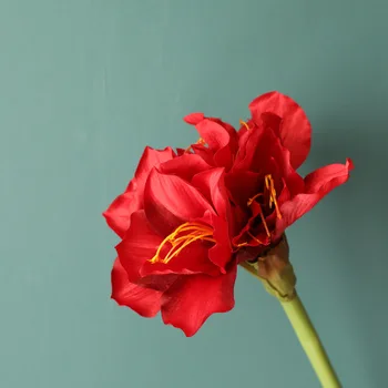 Имитация на Цветя Барбадослили Декорация на Дома, Сватба Боке Amaryllis Цвете Стени Изкуствени цветя