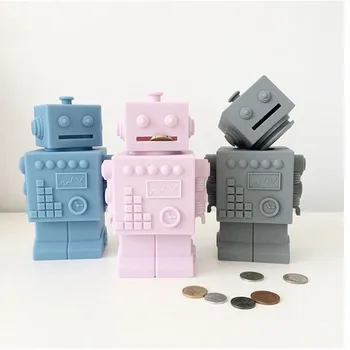 Скандинавски Сладък Силикон пот на ROBERT в Копилках за Пари в Детската стая, Касичка за Спестявания в Кутии за съхранение и Кутии Детска играчка