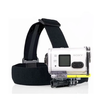 Черна Еластична Лента за закрепване към главата за спортна камера Sony action am HDR-AS100V AS300R AS50 AS200V X3000R AEE