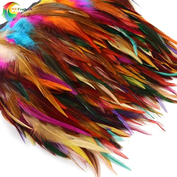 НОВОСТ! Многоцветни Естествени Боядисани Планки от Петушиного пера на Височина 4-6 инча, Аксесоари за шиене на Рокли 