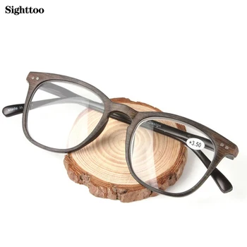 Sighttoo Дървени Зърна Черен Рамки От Очила За Четене На Рецепта Ретро Очила За Четене Смола Очила За Четене При Пресбиопия Мъжки